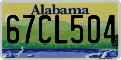 AL license plate 67CL504