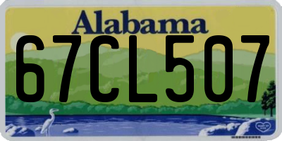 AL license plate 67CL507