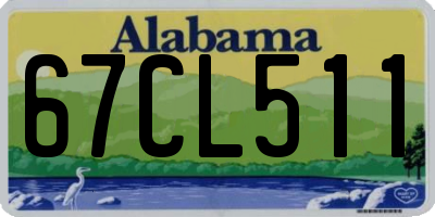 AL license plate 67CL511