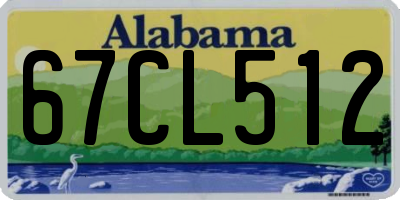 AL license plate 67CL512