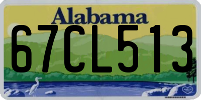 AL license plate 67CL513