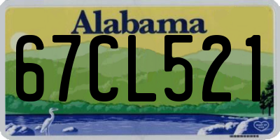 AL license plate 67CL521