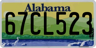 AL license plate 67CL523