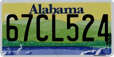 AL license plate 67CL524