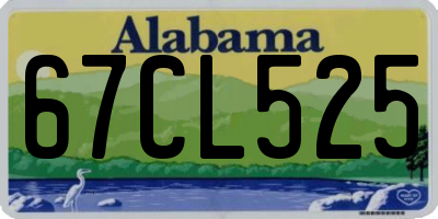 AL license plate 67CL525