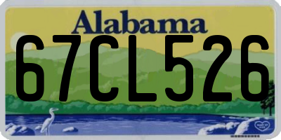 AL license plate 67CL526