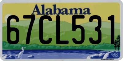 AL license plate 67CL531