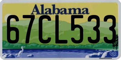 AL license plate 67CL533