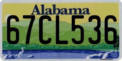 AL license plate 67CL536