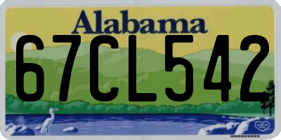 AL license plate 67CL542