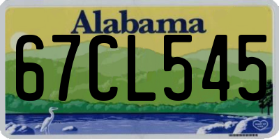 AL license plate 67CL545