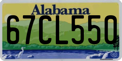 AL license plate 67CL550