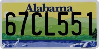 AL license plate 67CL551