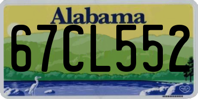 AL license plate 67CL552