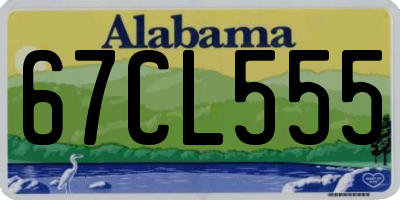AL license plate 67CL555