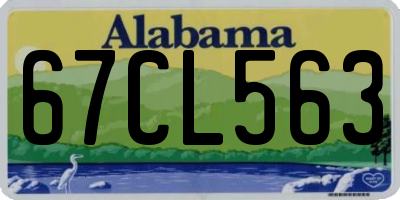 AL license plate 67CL563