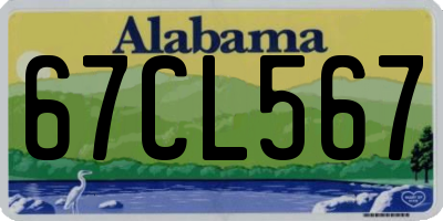 AL license plate 67CL567