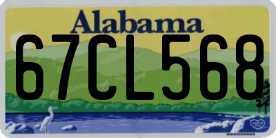 AL license plate 67CL568