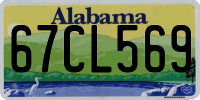 AL license plate 67CL569