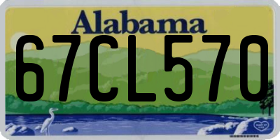 AL license plate 67CL570