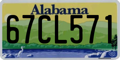 AL license plate 67CL571