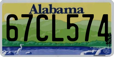 AL license plate 67CL574
