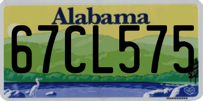 AL license plate 67CL575