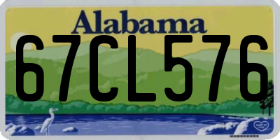 AL license plate 67CL576