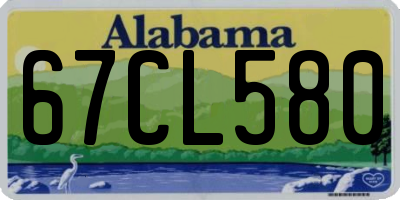 AL license plate 67CL580