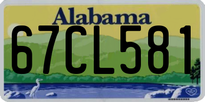 AL license plate 67CL581