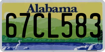 AL license plate 67CL583