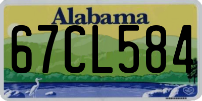 AL license plate 67CL584