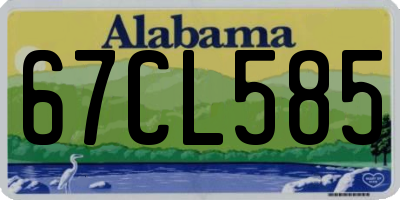 AL license plate 67CL585