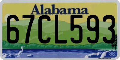 AL license plate 67CL593