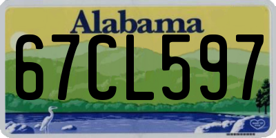 AL license plate 67CL597
