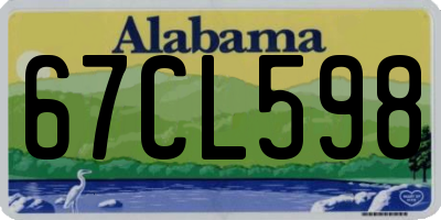 AL license plate 67CL598