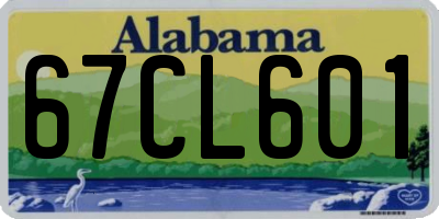 AL license plate 67CL601