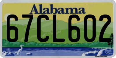 AL license plate 67CL602