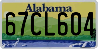 AL license plate 67CL604