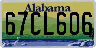 AL license plate 67CL606
