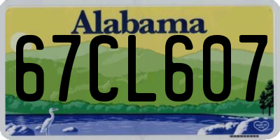AL license plate 67CL607