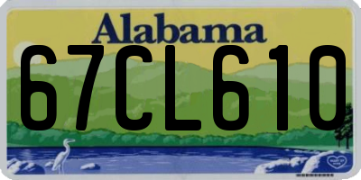 AL license plate 67CL610