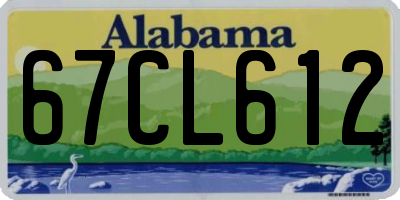 AL license plate 67CL612