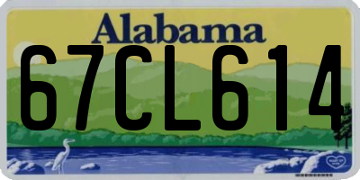 AL license plate 67CL614