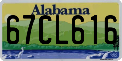 AL license plate 67CL616