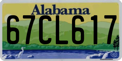 AL license plate 67CL617
