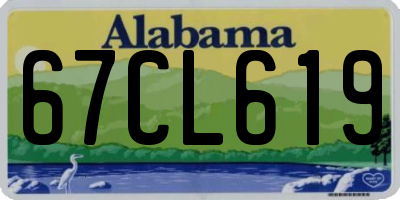 AL license plate 67CL619