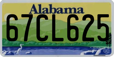 AL license plate 67CL625