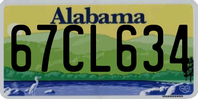 AL license plate 67CL634