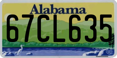 AL license plate 67CL635